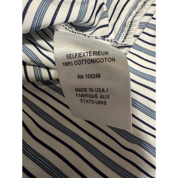 TWP Blue Striped Boyfriend Shirt, Cotton, Roll Tabs, Career, Quiet Luxury Small - Picture 15 of 16